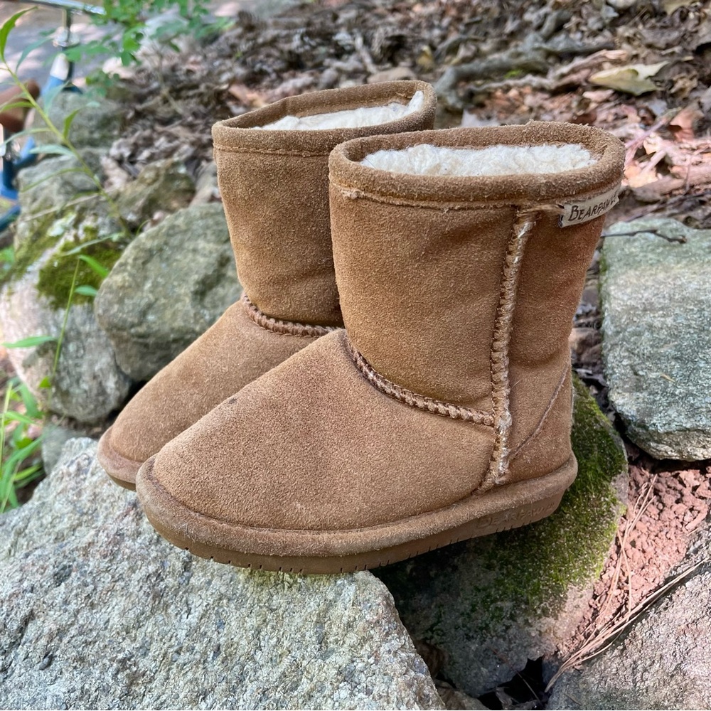 Toddler BearPaw Leather Fleece-lined Boots